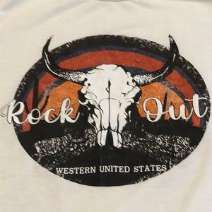 White rock out western United States tee